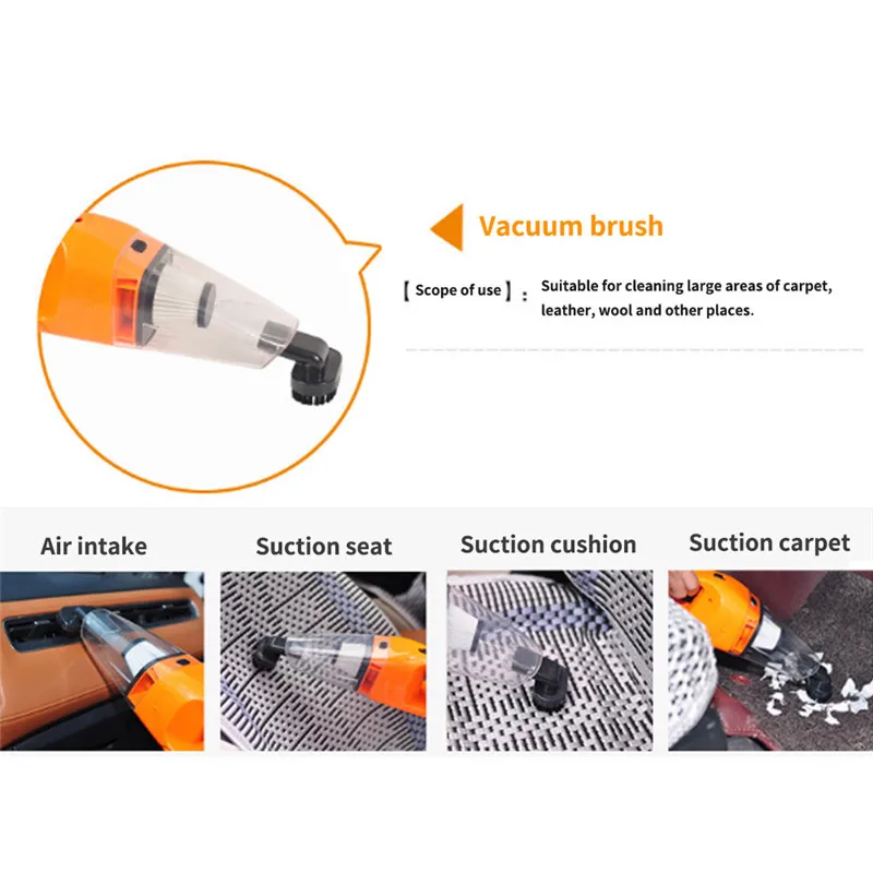 120W 12V автомобильный пылесос ручной мини-пылесос супер всасывания 5 м кабель для сухой и влажной уборки двойной Применение Портативный пылесос