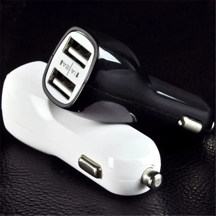 Высококачественное Автомобильное зарядное устройство с двумя USB портами 1 а 2 А