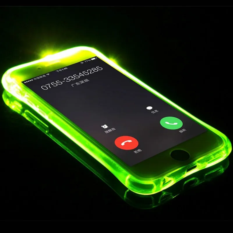 Incoming Reminder LED Flash TPU Case for iPhone X XS XR XS Max, Transparent Luminous Back Cover for iPhone 5 5s 6 6S 7 8 Plus Cases image 3