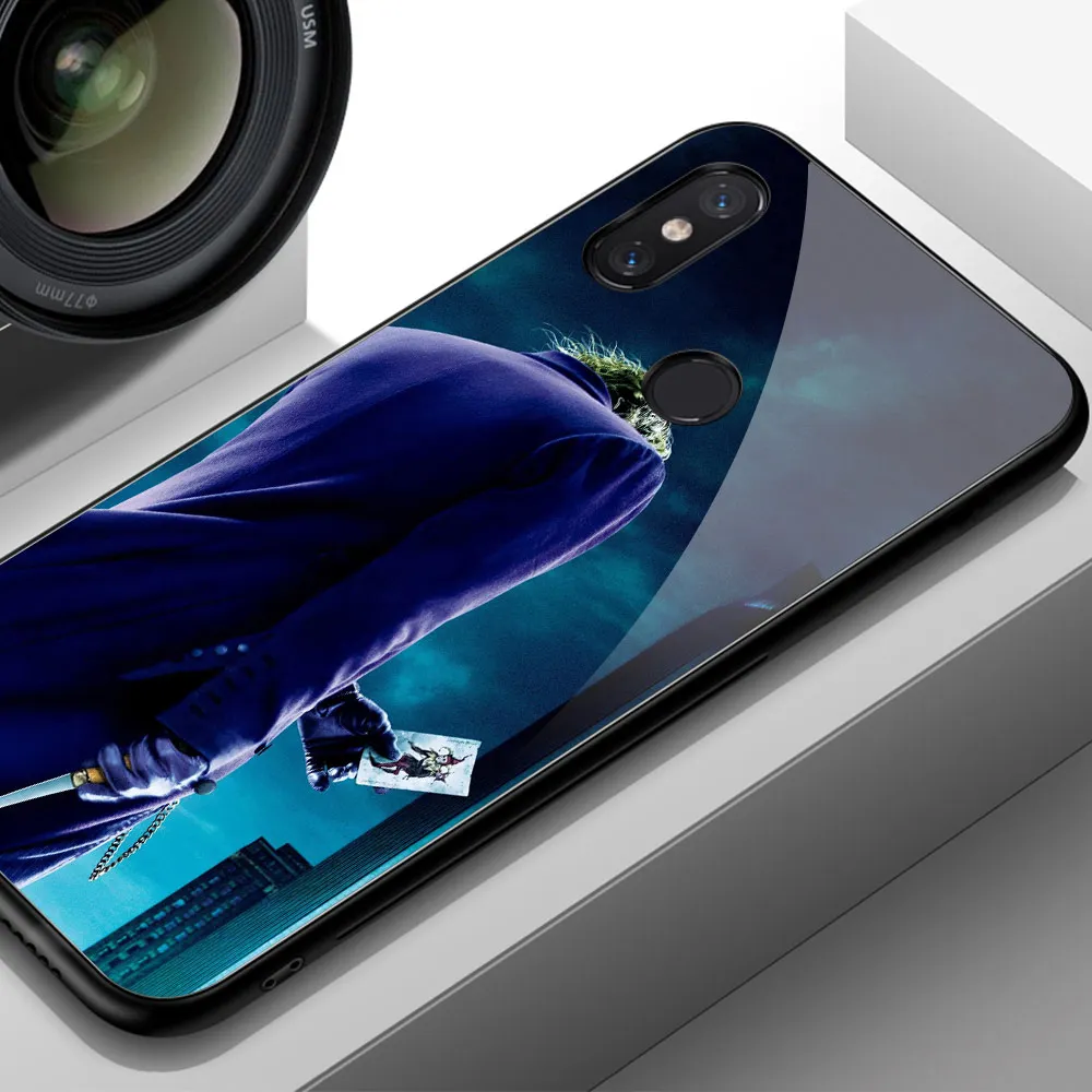 Чехол для Xiao mi 6 Joker, жесткая задняя крышка из закаленного стекла для телефона mi x 2 2s 3, чехол Xiao mi max 3 mi 8 SE LITE mi 9 - Цвет: Фиолетовый