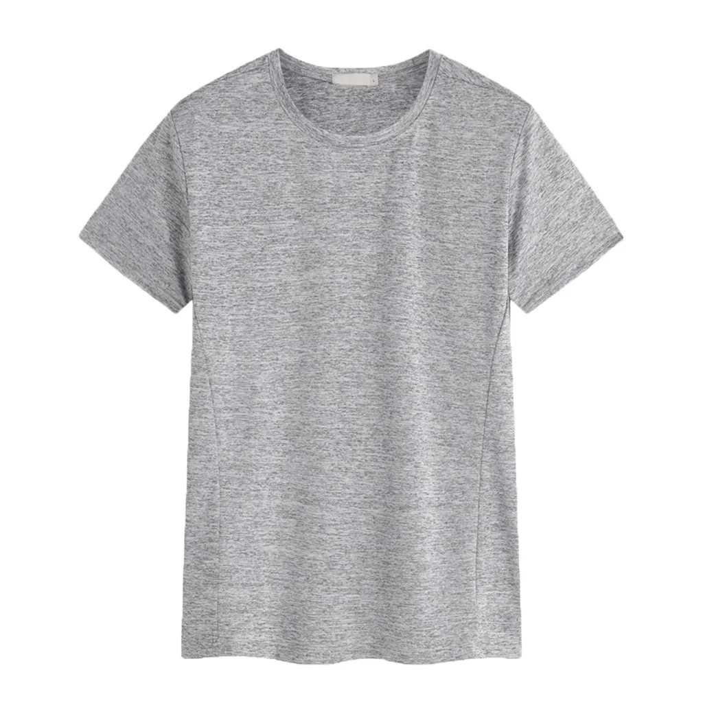Chamsgend Men's Short Sleeve Sports T-Shirt Fitness Breathable Quick-drying Elastic Plus Size tshirt Running Casual T-shirt tops | Спорт и