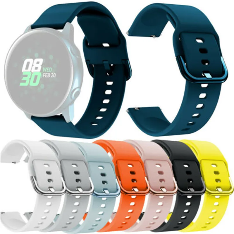 

Сменный силиконовый ремешок, спортивный ремешок для часов Samsung Galaxy Watch Active, браслет для Galaxy 42 мм, ремешок для часов 20 мм