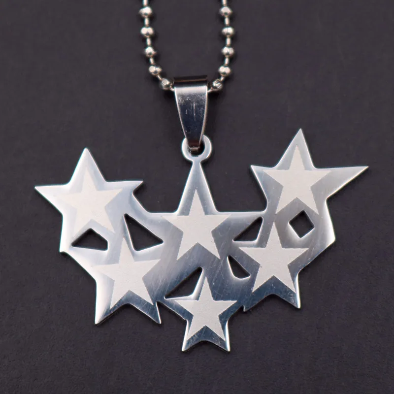 

WKOUD 2pcs Titanium Steel Gypsophila Paniculata Pendant Hip Hop Necklace Keychain DIY Handmade Stainless Steel Jewelry Makings