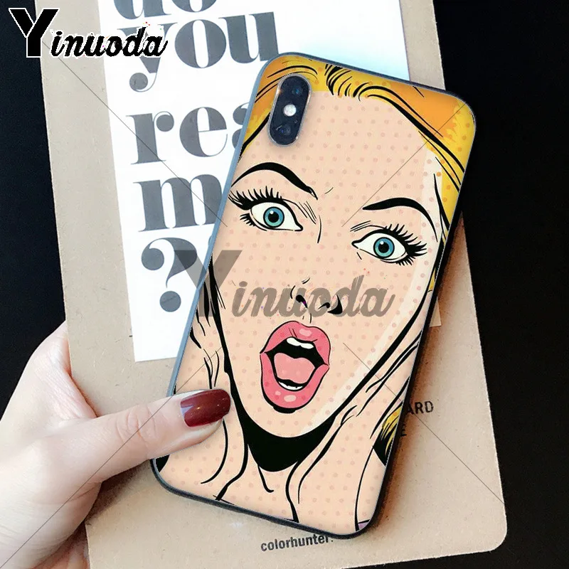 Yinuoda поп-арт комикс Coque чехол для телефона для Apple iPhone 8 7 6 6S Plus X XS MAX 5 5S SE XR Чехол для мобильного телефона