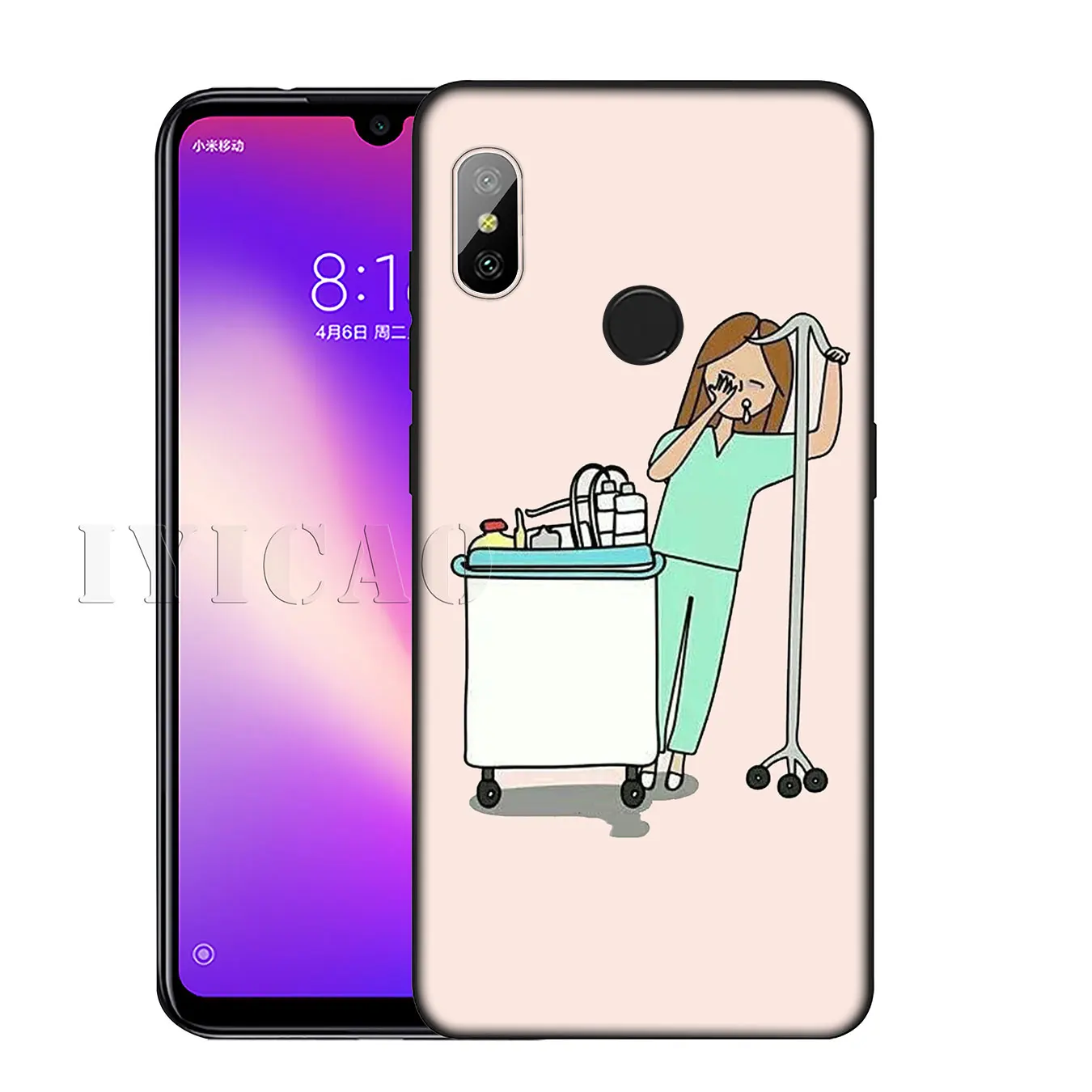 IYICAO Cartoon Doctor Nurse Hot Fashion Fun Dynamic Soft Case for Xiaomi Redmi K30 K20 8A 7A 6A 5A S2 GO Note 8 8T 7 5 6 Pro |