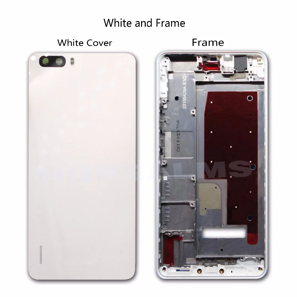Для huawei Honor 6 Plus ЖК-держатель передняя рамка + задняя крышка батареи задний корпус