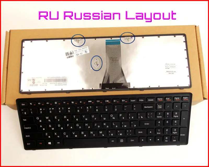 

New Keyboard RU Russian Version For Lenovo Flex15 FLEX15AP-IFI FLEX15D Laptop with Frame
