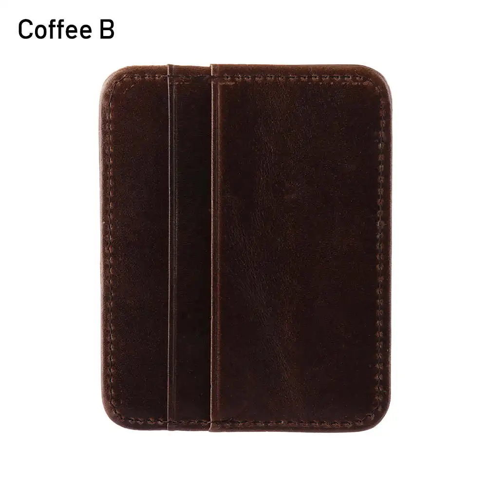B-Coffee Тонкий из искусственной кожи RFID блокирующий кредитный держатель для карт бизнес Банк RFID Анти-главный карбоновый держатель для карт многокарточный пакет сумка - Цвет: B-Coffee