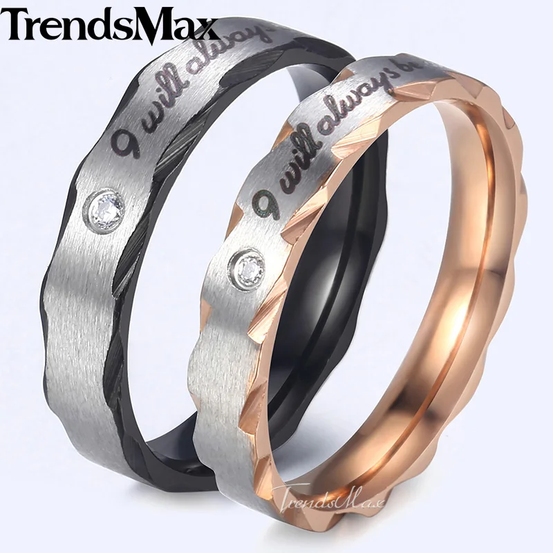 Мужское обручальное кольцо из нержавеющей стали Trendsmax обручальные кольца цвета