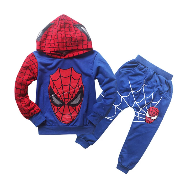 2017 New Winter Autumn Trolls Boy Children's Clothing Coat Spiderman Costume Batman Suit Kids Children Pullover pjmask Set |