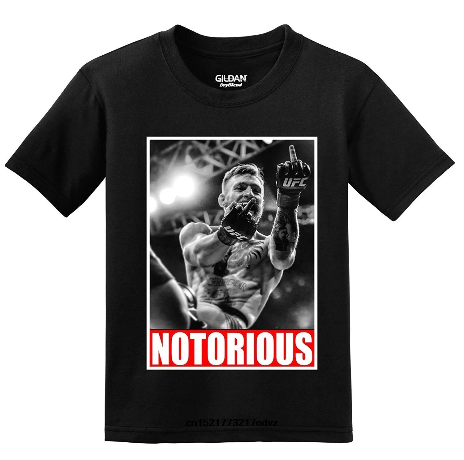 Мужская футболка Конор Макгрегор Notorious Fook You логотип забавный дизайн черная