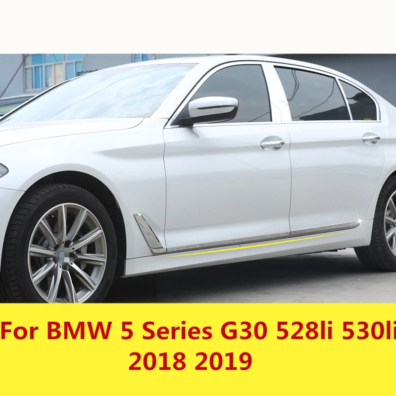 Для BMW 5 Series G30 528li 530li 2018 2019 Аксессуары хромированная abs дверная боковая линия