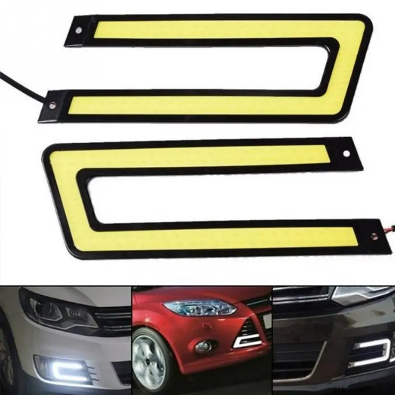 2 шт. автомобильный светильник u-образный светодиодный COB для украшения