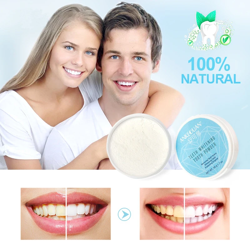 

Quick effect White Tooth Powder Dentifrice Oral Hygiene Clean Stain Removal Teeth Care Teeth Whitening Dazzle Bright 50g