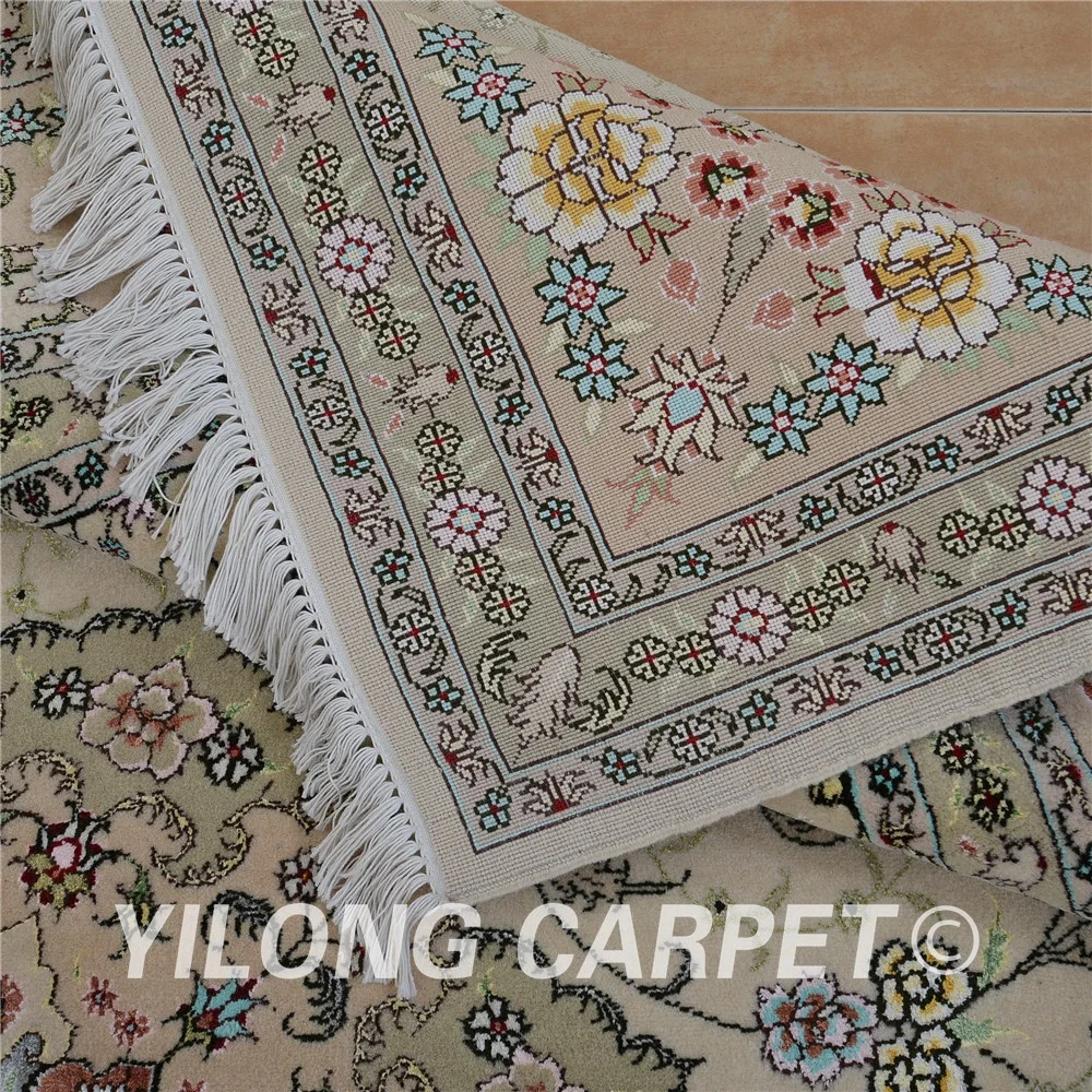 Yilong 8'x10' Vantage oriental carpet beige wool exquisite turkish handmade rugs (1306) | Дом и сад