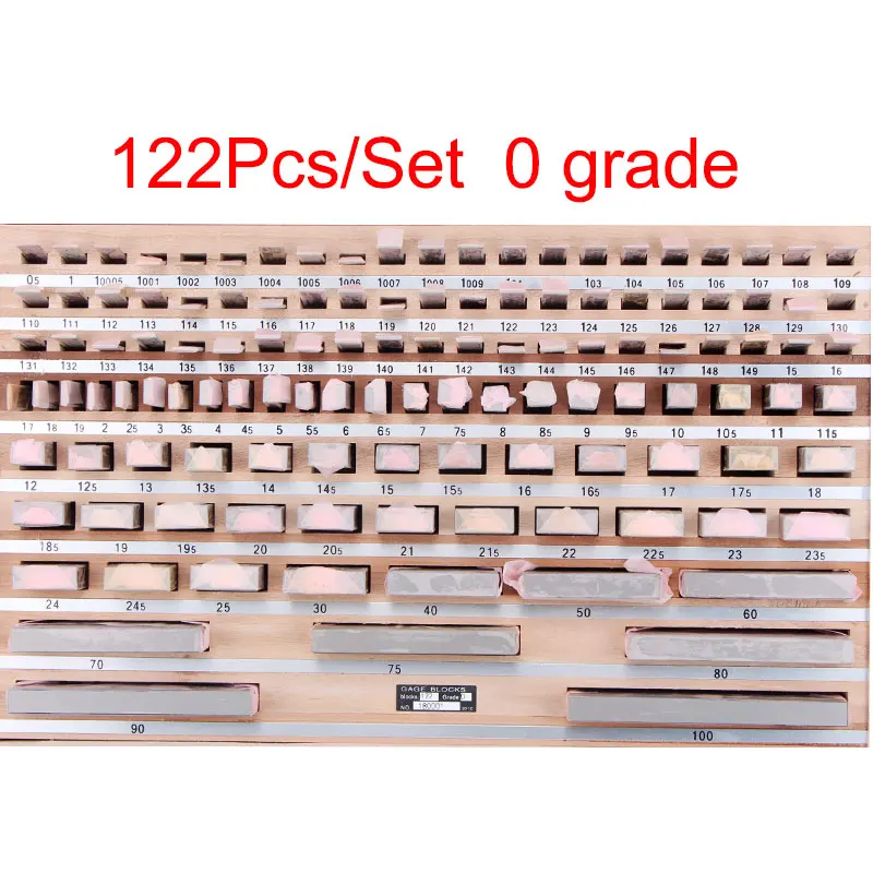 0 grade Shahe 122 шт./компл. 1 класс 0 Класс блок Калибр суппорт инспекционный блок Калибр измерительные инструменты - Цвет: 0 grade
