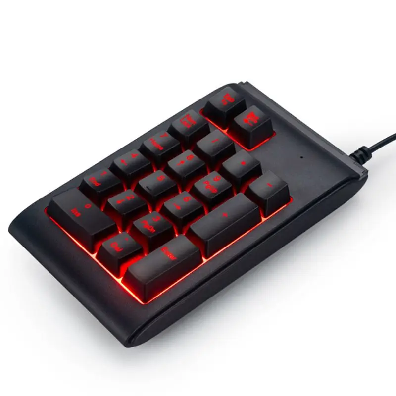 Три цвета RGB с подсветкой USB Проводная клавиатура водонепроницаемая цифровая