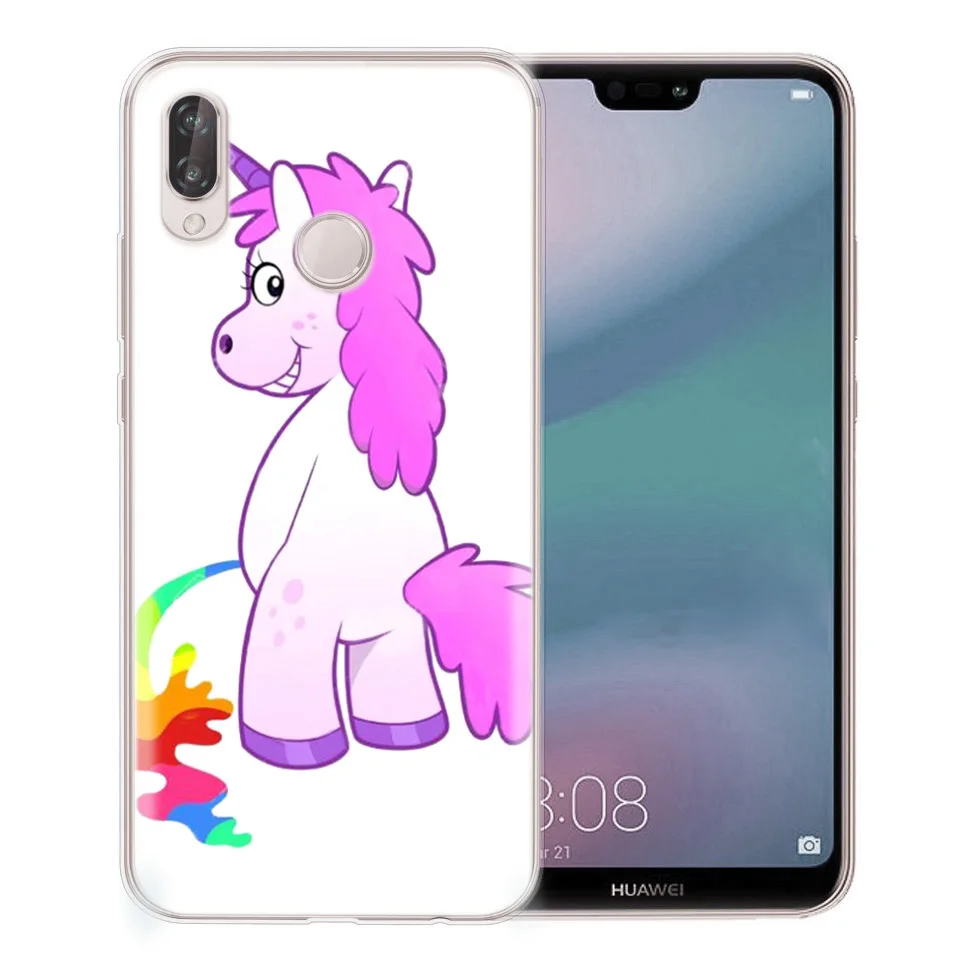 Чехол для Huawei Honor 7A 8A 8X 8C 9 10 Mate 20 P9 P10 lite/P8 Lite Y5 II Nova 3 Мягкая Краска TPU Сова пони крышка