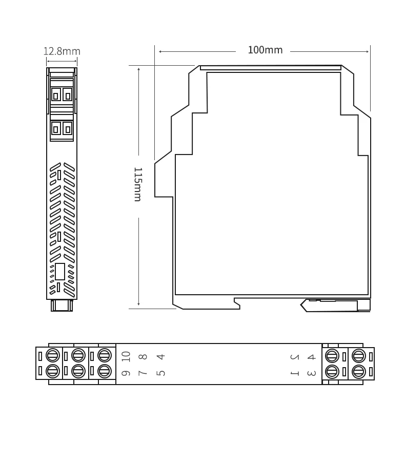 Din Тип изолированный передатчик сигнала 4-20mA 0-5V intput 4-20mA 0-5V 0-10V Выходной сигнал гальванический изолятор сигнальный Кондиционер