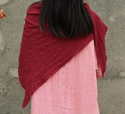 Хлопковый однотонный треугольный шарф Ms. S394|scarf shawl|triangle scarftriangle shawl |