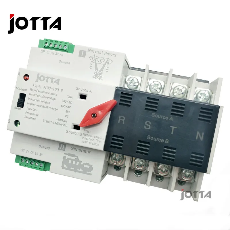 Jotta W2R 4P Mini ATS автоматический переключатель передачи 100A электрические