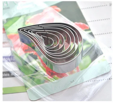 

New Stainless steel Mr Paisley flowers fondant cake cutter 7 pieces/set