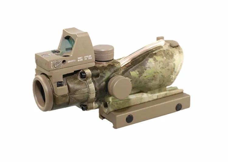 FIRECLUB TA31 Стиль 4X32 на реальном волокне красный свет прицел с RMR микро красная точка