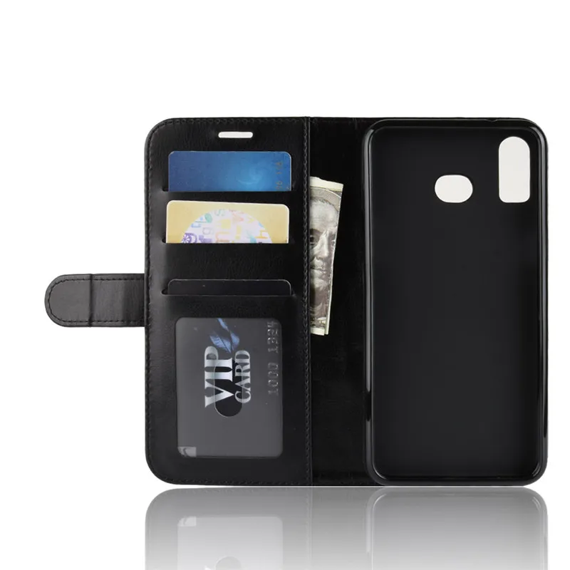PU+TPU Business Solid color Flip Case/With Card Pocket/Kickstand For Samsung Galaxy S10 5G/M30/A50/A6S/A9 2018/A9 Star/S9/S8 | Мобильные