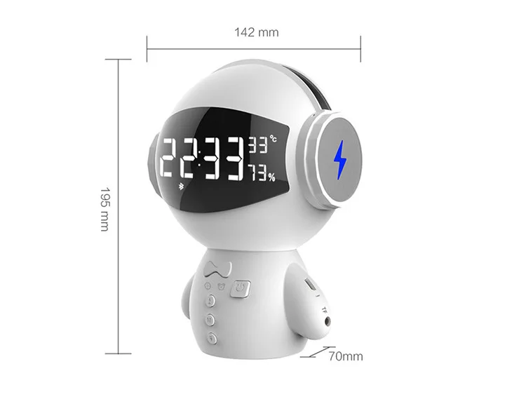 Мини Портативный мультфильм робот Bluetooth динамик s беспроводной приемник музыкальная стереоколонка плеер Домашний офис с будильником