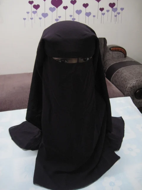 

H1023 latest 3 layers muslim niqab,islamic hijab,fast delivery,can order only black