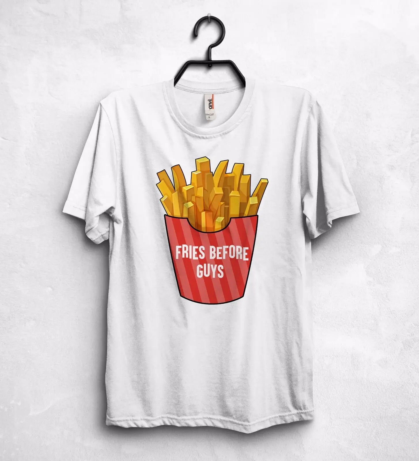 Надпись &quotFries Before Guys&quot Футболка Топ еда любитель Пиццы Burger King McDonalds KFC подарок