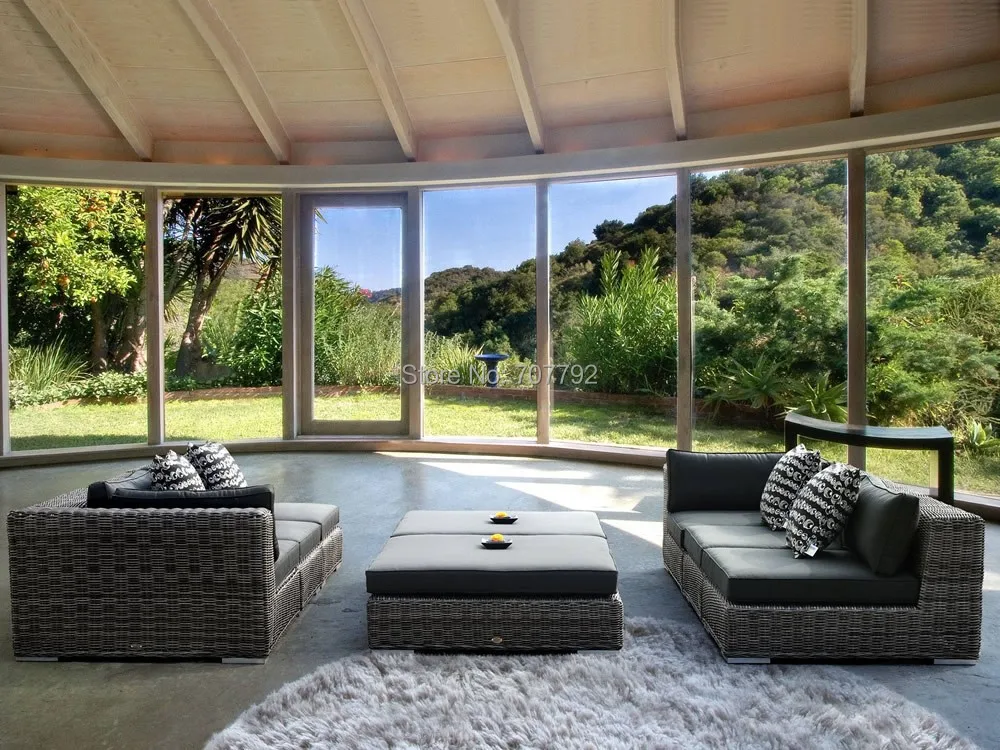 Fancy Outdoor Furniture Ratan Emerald 8 Piece Sofa Set | Мебель