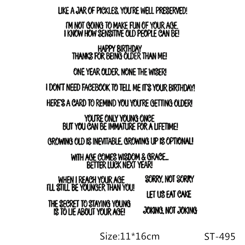 

Birthday greetings Clear Stamps/seal for DIY Scrapbooking/Card Making/Photo Album Decoration Supplies