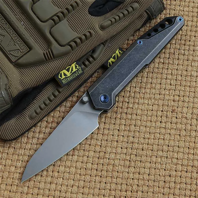 Black NOC MT-04 Тактика Складной нож KVT шарикоподшипник M390 лезвие титановая ручка Кемпинг Охота Открытый выживания Ножи EDC инструменты - Цвет: Black