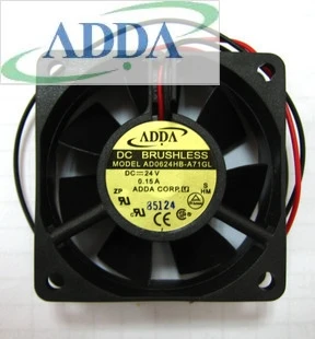 Для ADDA AD0624HB A71GL 6025 6 см 60 мм DC 24V 0.15A 2 провода бесщеточный осевой сервер инвертор