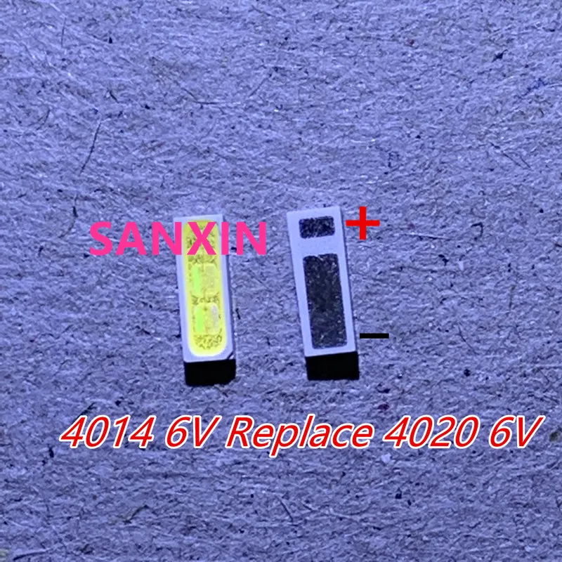 200 шт./лот 4014 4020 emc CHIP-2 SMD светодиодные бусины холодный белый 1 Вт 6В 150мА для