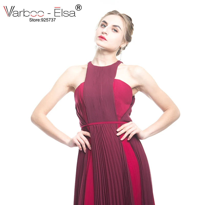 VARBOO_ELSA Elegant Long Evening Dress Wine Red Sleeve Formal Dresses Tulle Appliques Party 2021 | Свадьбы и торжества
