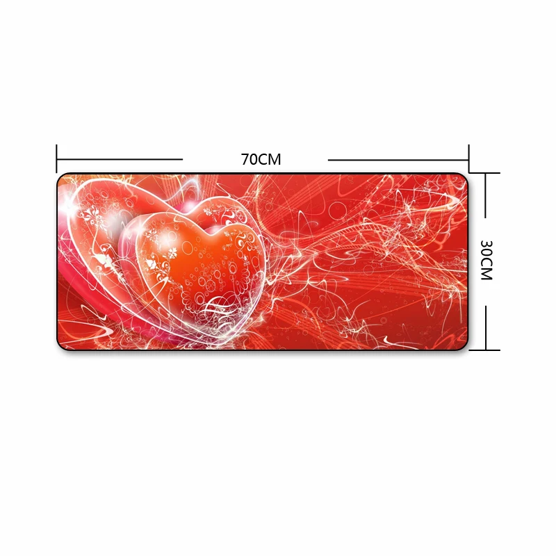 Игровой коврик для мыши высокого разрешения QQQRGB 70x30 см подарки в виде сердца на