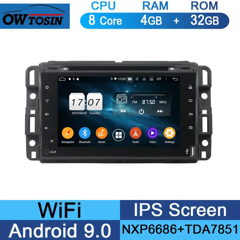 32G " ips 1024*600 8 ядерный 4G+ 64G Android 9,0 автомобильный dvd-плеер для GMC Yukon Sierra Tahoe передняя фара для Chevy Express Impala Cobalt Equinox DSP радио - Color: 32G