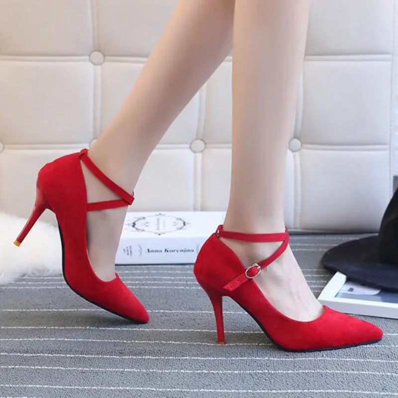 Sexy Women Fashion Shallow Mouth Single Shoes Pumps Grind Arenaceous Leather Spring Casual Cross-tied Platform Super Heels | Обувь