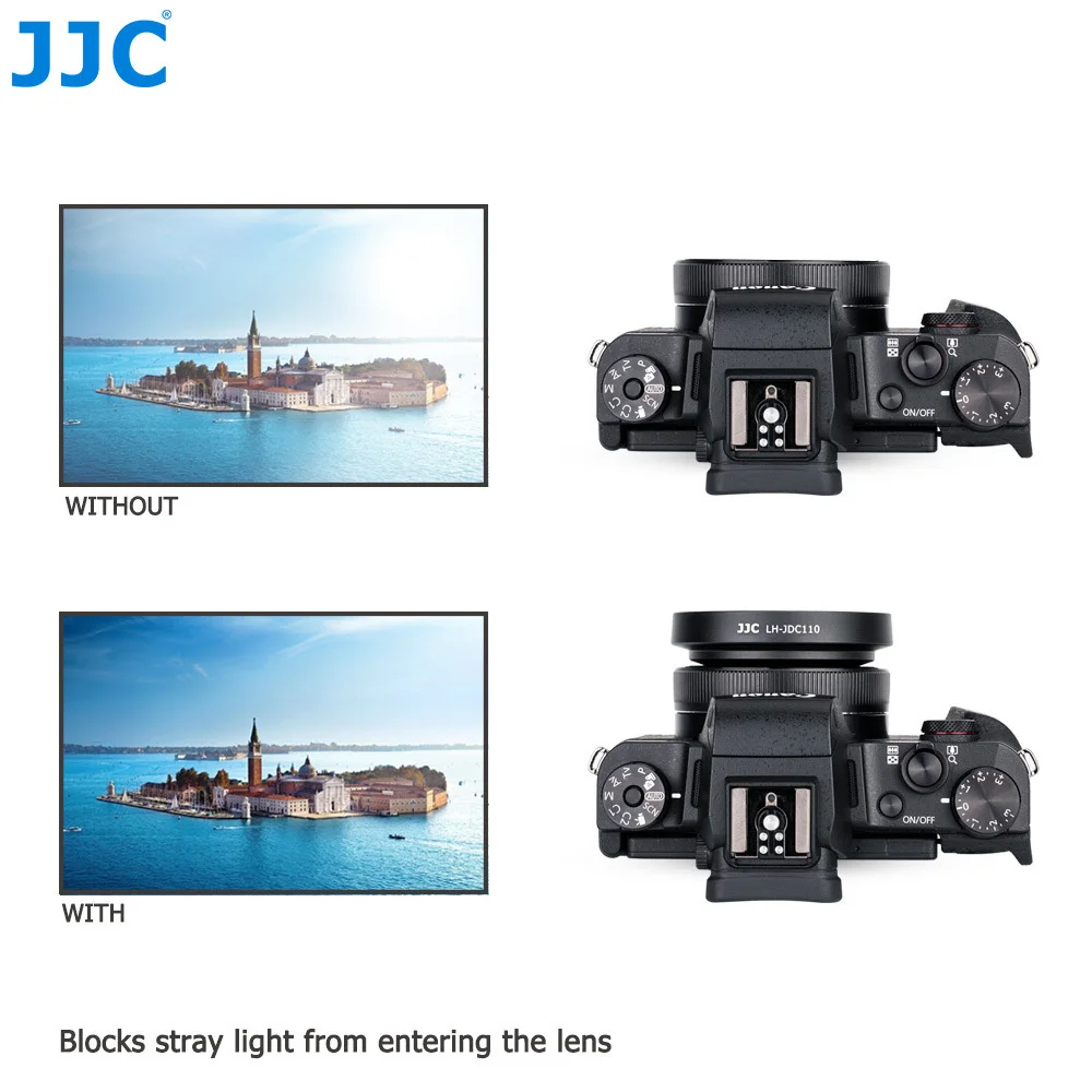 JJC бленда объектива камеры 49 мм крышка протектор фильтра для Canon PowerShot G1X Mark III
