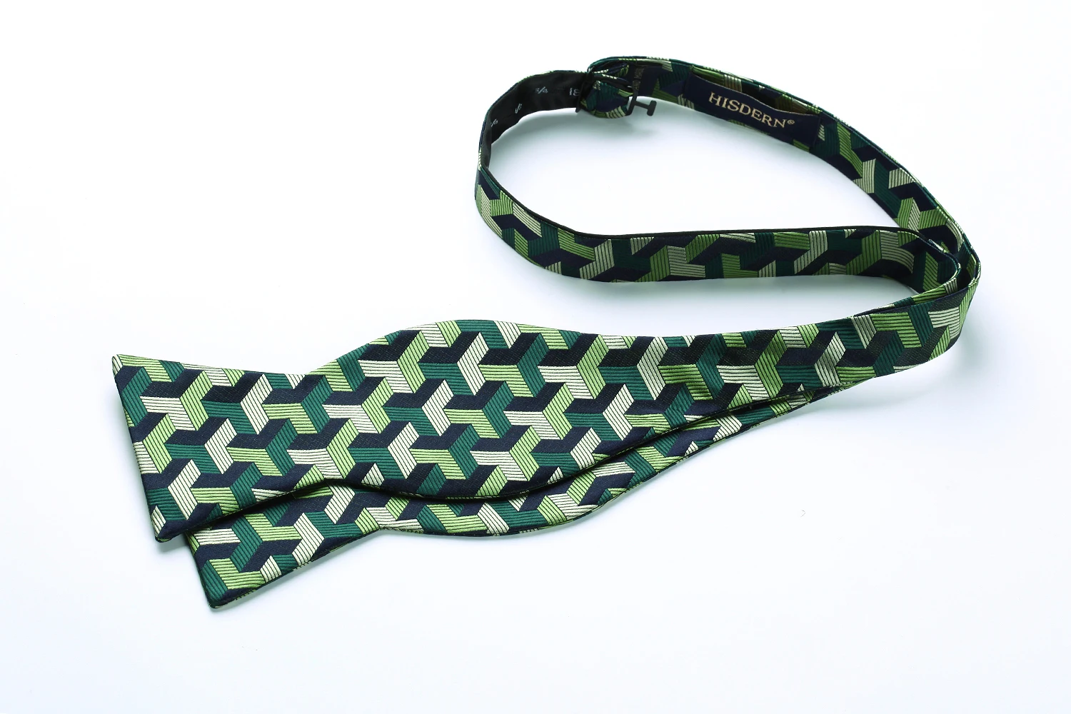 Bow Tie handkerchief set Men Woven Party Wedding Green Geometric Self Pocket Square Set#BG804GS | Аксессуары для одежды