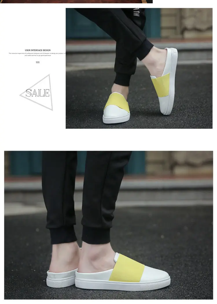 EXCARGO mules; мужские шлепанцы без шнуровки; коллекция года; белые парусиновые кроссовки для мужчин; тапочки с закрытым носком; летние туфли на плоской подошве для мужчин