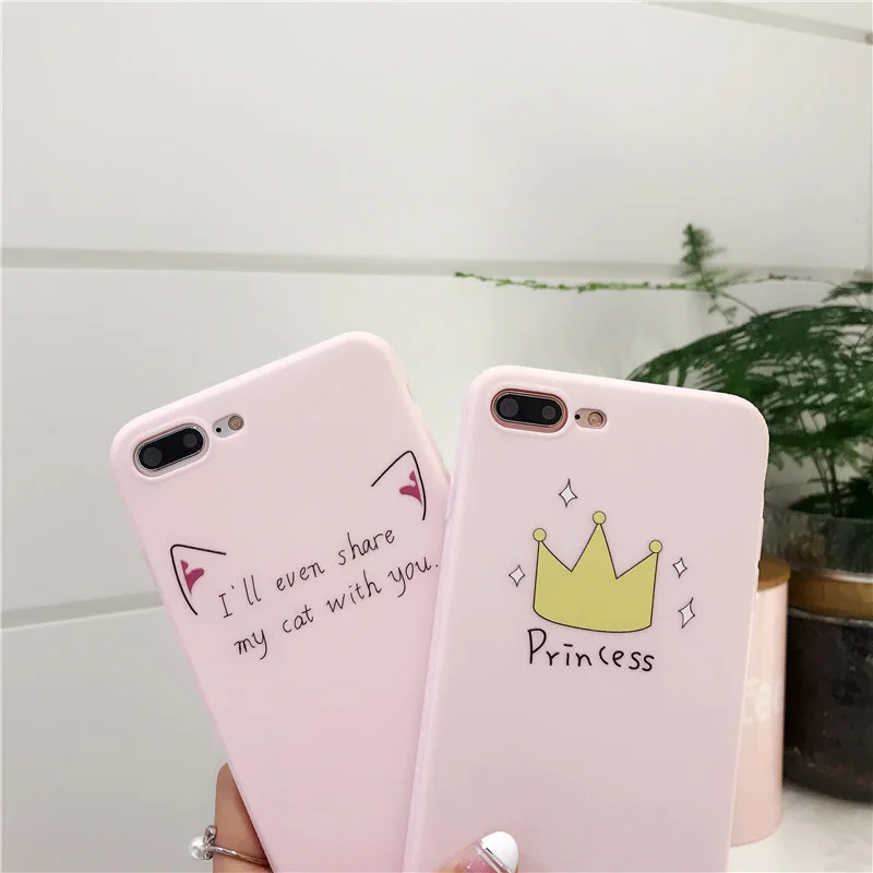 Kerzzil розовый чехол для IPhone X 7 6 S Plus 8 милый принцессы с рисунком кота Iphone 6s мягкий |