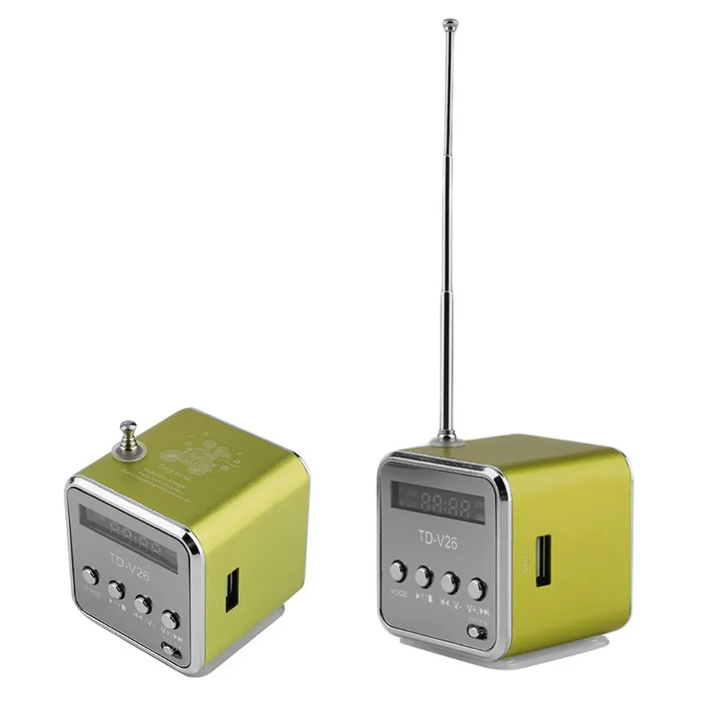 Портативный радиодинамик с ЖК дисплеем поддержка Micro SD/TF MP3 цифровой fm