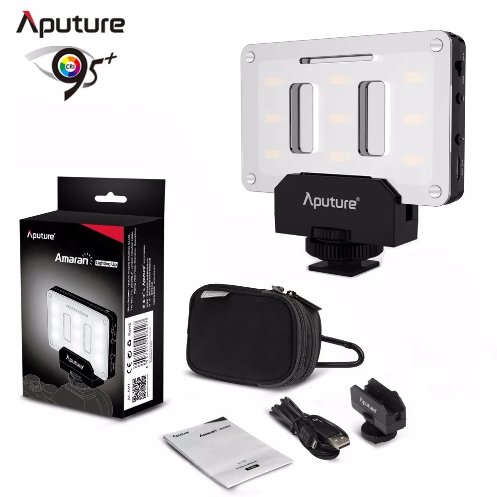 Aputure AL-M9 карманный светодиодный видео светильник на камеру студийный