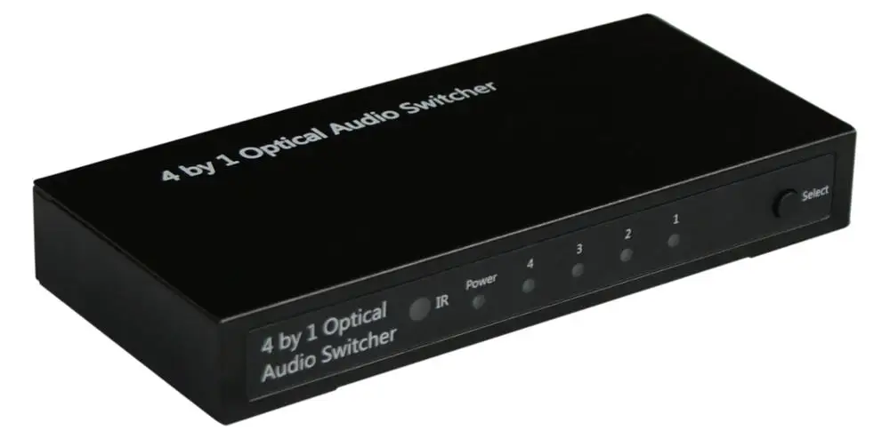 Аудио переключатель TOSLINK S/PDIF с 4 цифровыми портами и пультом дистанционного