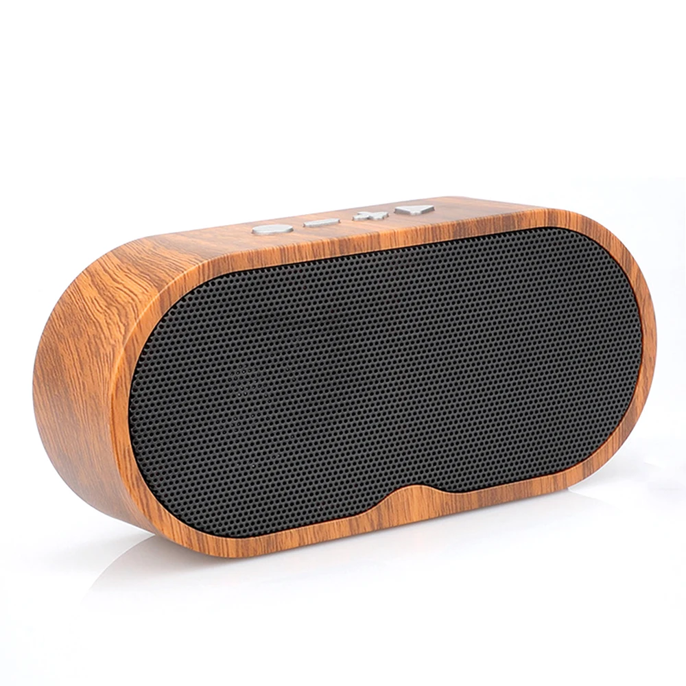 Портативный ретро деревянный Bluetooth динамик беспроводной стерео сабвуфер TF карта