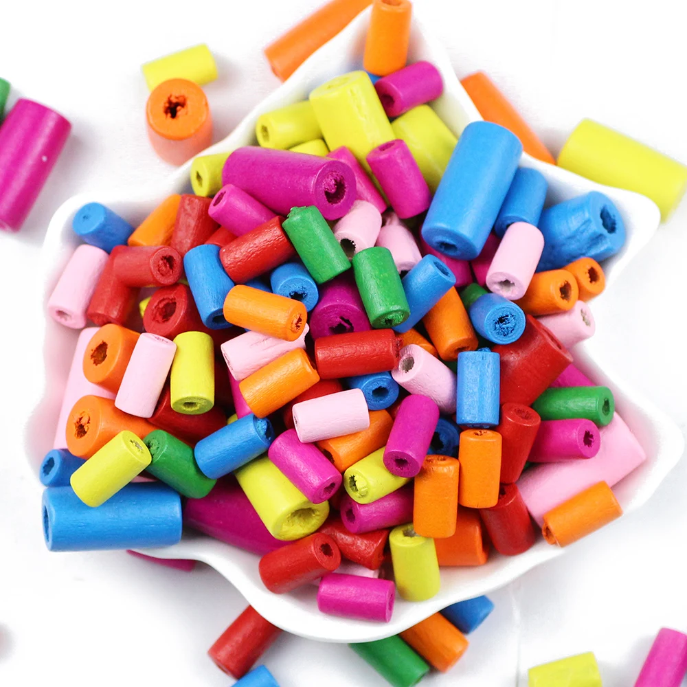 Цилиндрические деревянные бусины для изготовления ювелирных изделий, 12*6/20*10 мм, 30 ~ 100 шт.