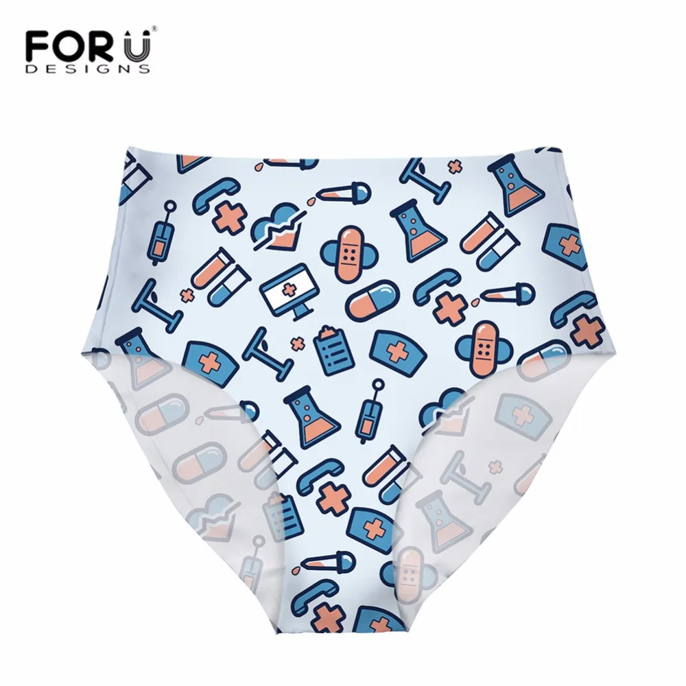 FORUDESIGNS/бикини с высокой талией плавки для женщин 3D мультфильм милый Принт